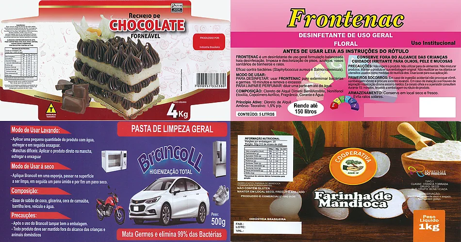 Mosaico com Rótulos Adesivos Diversos Qualidade Premium